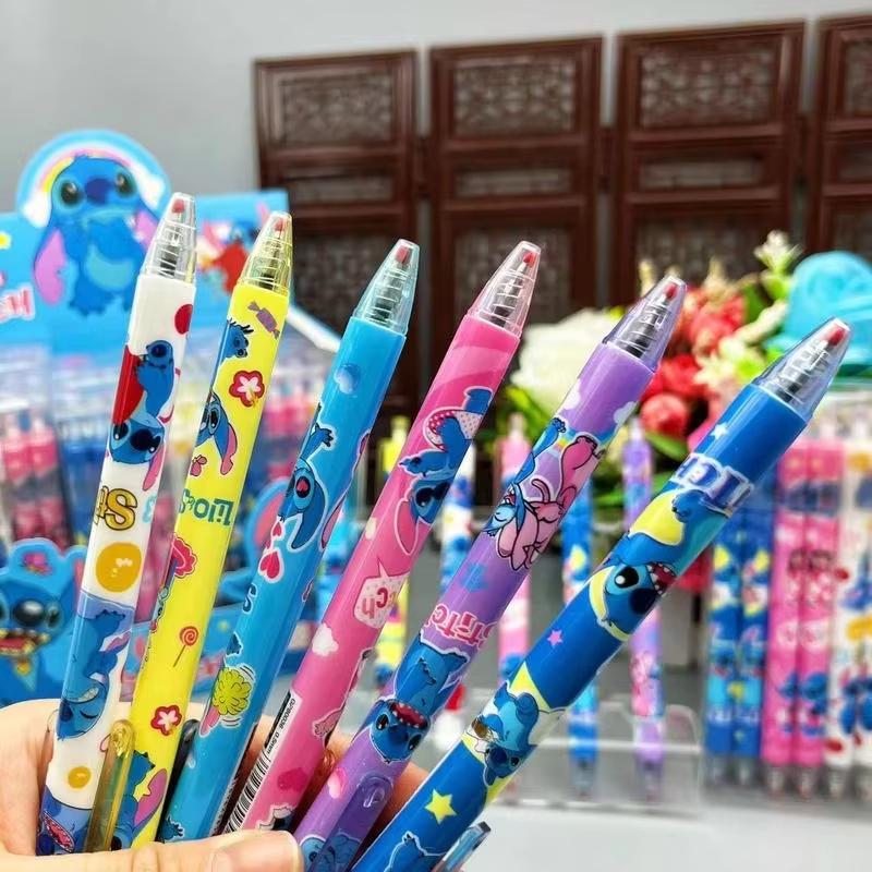 MINISO Cartoon Animals Gel Pens 1pc Cartoon New Pressing Pen Black Water Ink 0.5mm Cute Signature Pen Stationery Student Gift