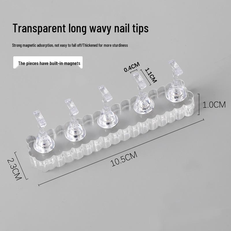 

Дисплей-підставка для тіпсів для початківців з прозорою хвилястою акриловою основою