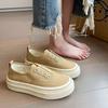 Retro Thick-soled Canvas Shoes Casual Breathable Women's Shoes for Spring and Autumn