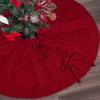 Round Christmas Tree Skirt Decorative Mat Elegant Knitted Festives Tree Base Cover Stylish Holidays Decoration for Home