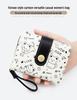 Japanese Cute Kitten Women's Wallet: Short Student Card Holder & Zipper Coin Purse