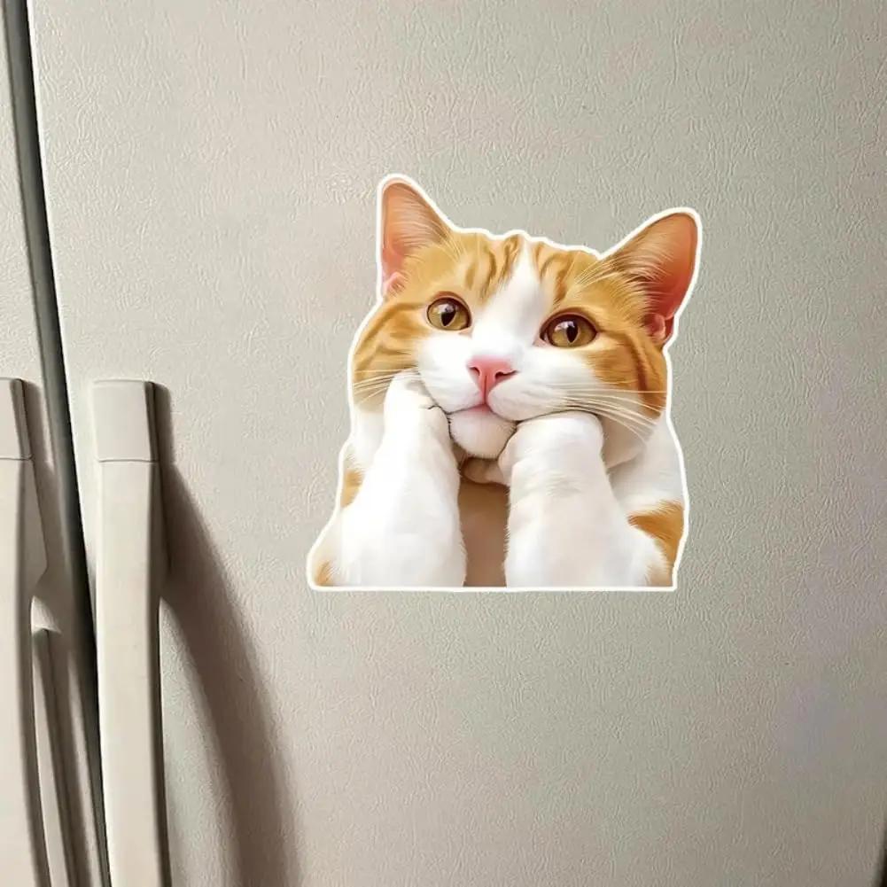 1PC Cute Cartoon Thinking Cat Vinyl Stickers, Waterproof Decals Multipurpose Decor for Car Bumper Window Laptop Wall Accessories