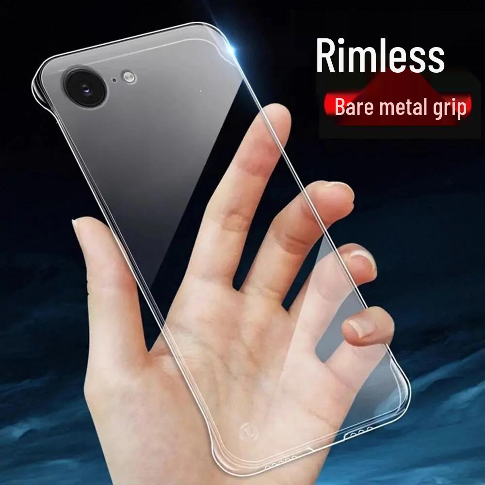 Apple 17E Case: New Transparent Electroplated Borderless iPhone 17E Ultra-Thin Drop-Proof Protective Hard Case 17 Air