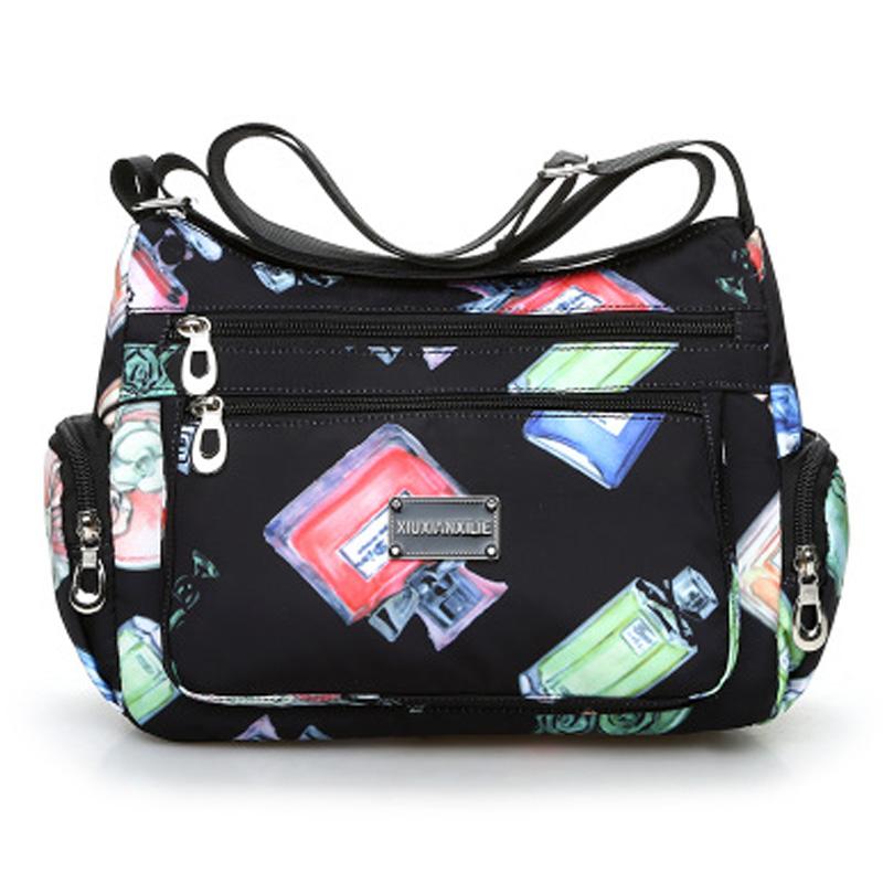 Borse a tracolla da donna floreali alla moda in stile rurale Borse a tracolla leggere con cerniera vintage in stile europeo e americano