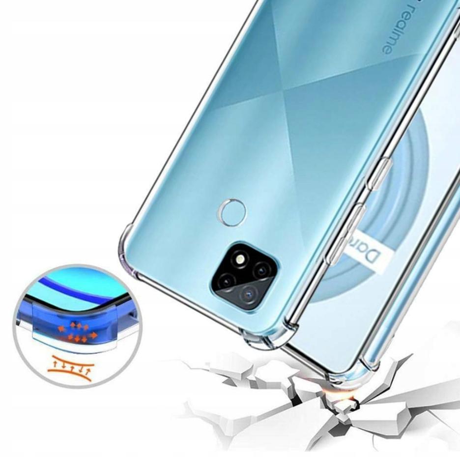 Flexible Anti-Shock Case For REALME C21 + 9H Tempered Glass