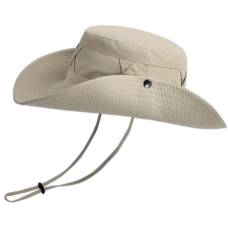 

Outdoor Sun Protection Fisherman Hat With Breathable Nylon For Men Women Spring Autumn бежевий