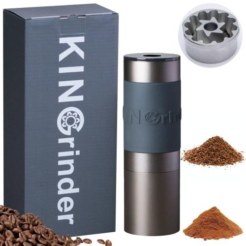 KINGrinder K2 Hand Coffee Grinder with 140 Internal Grinding Levels, Conical Metal Blades for Uniform Grinding, and a Maximum Capacity of 20-25g