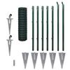 VidaXL Jeu de Clôture avec des Piquets de Sol Jardin 10 x 1 m Acier Vert 142382