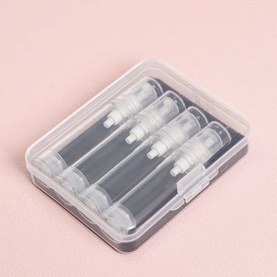 Set da 4 flaconi Airless a Pompa Vuoto Ricaricabile da 10ML Trasparenti per Crema, Lozione e Spray, Bottiglie Portatili per Campioni da Toilette