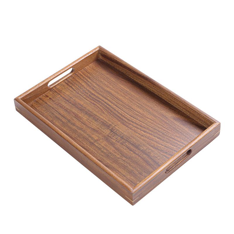 Wooden Trays Natural Tea Tray Food Plate Platter Decorative Trays Fruit Snack Coffee Breakfast Storage Plate Kitchen Accessories