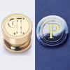 Mini Bamboo-Handled Stamp: 1.5cm Copper Head In Regular Script with Sealing Wax
