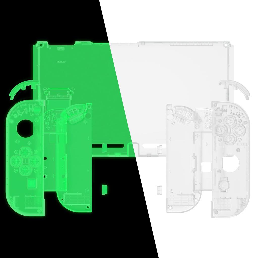 Custom DIY Replacement Case Shell for eXtremeRate Clear Material Back Plate for Switch Holder Handle Controller Housing for and Full Button Set In the