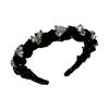 Women Headband Sparkling Rhinestones Decor Anti-slip Teeth Hair Hoop Versatile