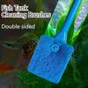 Window Scraping Fish Tank Cleaning Brush Double Sided Sponge Algae Scraper  Glass Acrylic Fish Tank