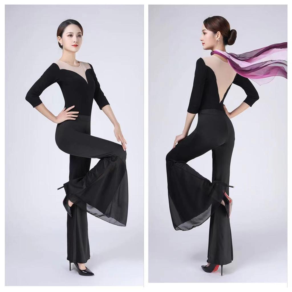 2023 Mesh Bodysuit Set for Dance and Posture Training - Sexy, Elegant, and Slimming