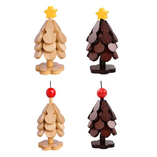 Tree Shape Wooden Trivets Set Foldable Kitchen Coasters Creative Heat Resistant Hot Pot Holders Decorative Placemat for Home Kitchen Restaurant