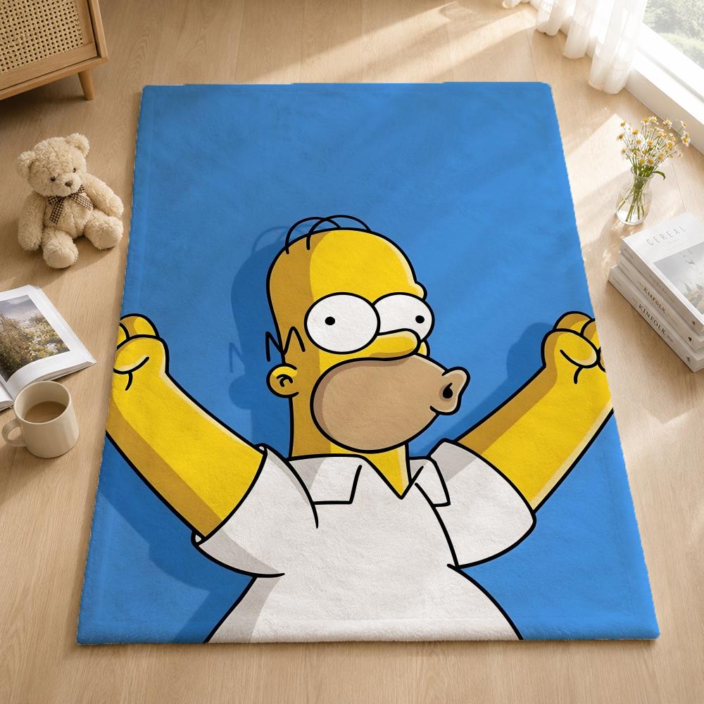 Cartoon T-The Simpsonss Throw Blankets Soft Warm Flannel Blanket Bedding For Bed Living Room Home Sofa