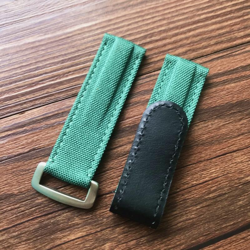 20mm Colorful Adjustable Nylon Fabric Leather Watchband For Role Strap DAYTONA SUBMARINER GMT Seamaster 300 Bracelet Watch Band