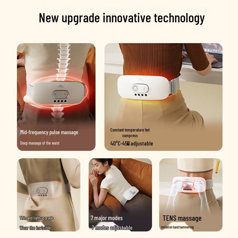 HEZHENG Remote Control Lumbar & Abdominal Massager CN Plug (adapter Included)