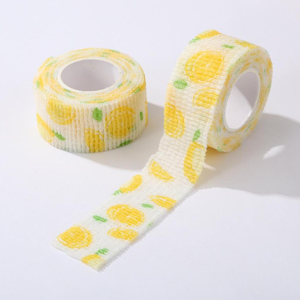 Cute Cartoon Elastic Finger Bandage - Non-woven, Self-adhesive, Durable Student Anti-Wear Wrap