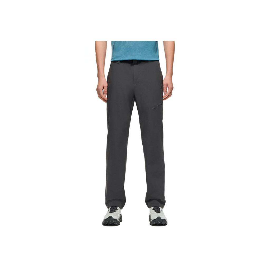 Anta Champion Outdoor Series Solid Color Mid-Rise Water-Resistant Breathable Straight-Leg Sports Pants Men bottoms Castle-Gray 152520507-4
