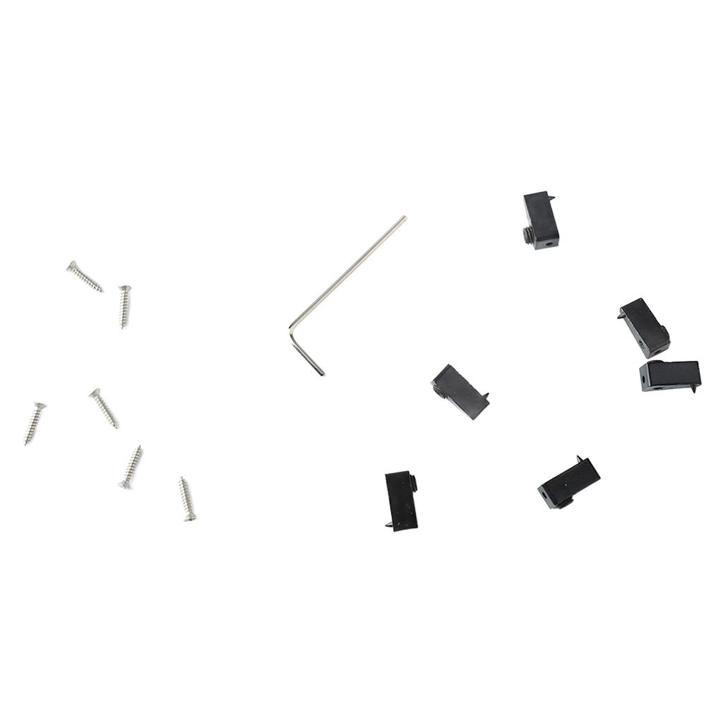 6 Pcs Guitar String Locking Nut Triangular Black Zinc Alloy Corrosion Resistance Headless Guitar