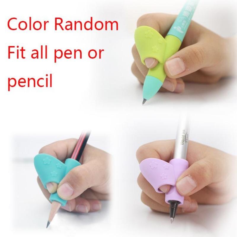 3Pcs Pencil Grip Writing Corrector Posture Correction Tool Ergonomic Finger Trainer Children Pen Writing Grip Holders For Kids