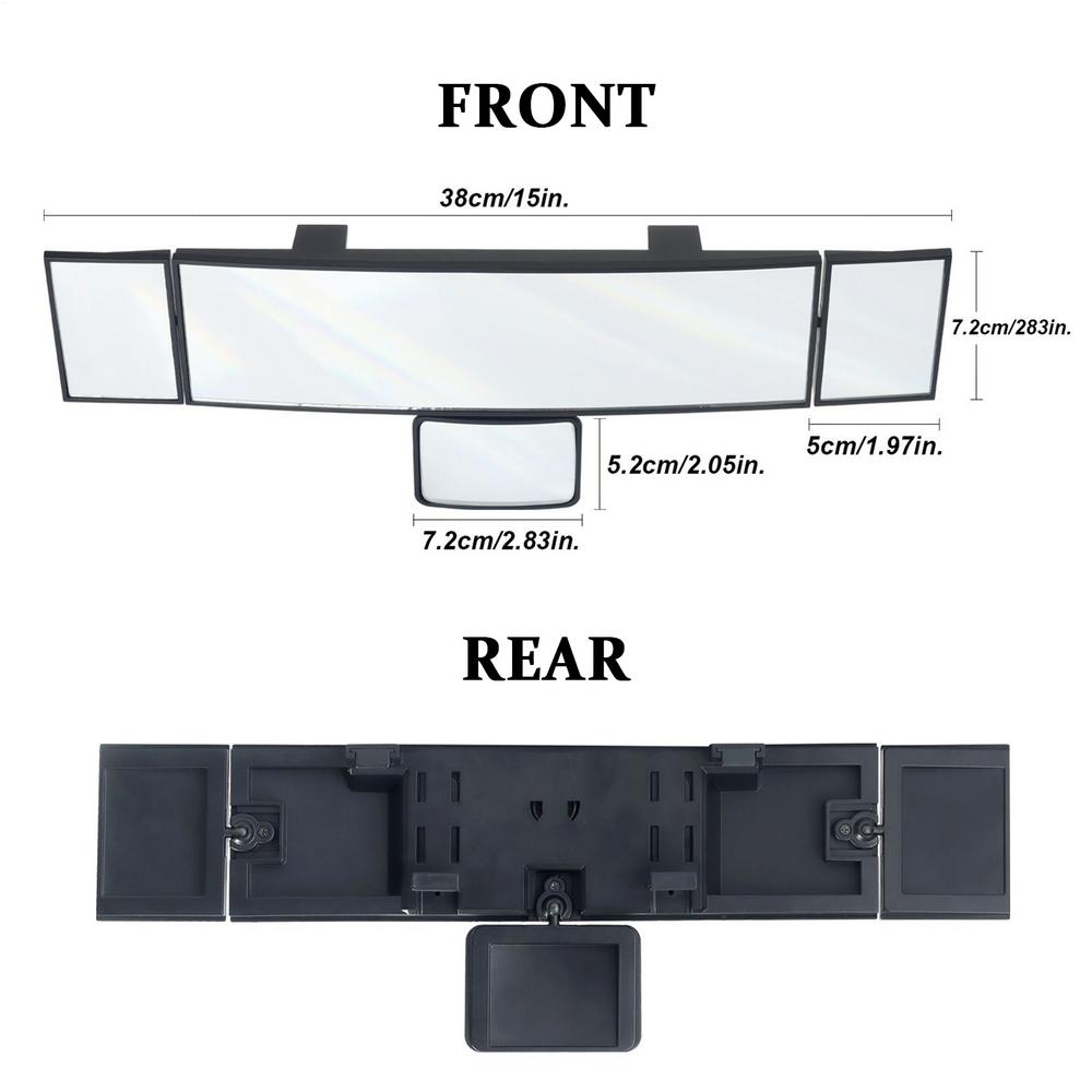 Rear View Mirror 18 Inch Wide Angle Clip-On Extender Car Rear Mirror Anti-Glare For Truck Boat Automotive Baby Vehicle Marine