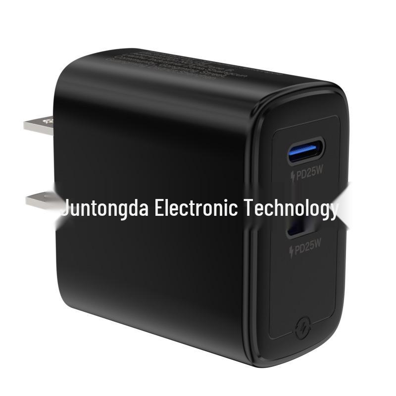 Compatible Dual Type-C Charger for Samsung S25 and Apple 16, Safety Certified, European and American Standards, Fast Charging Capable.