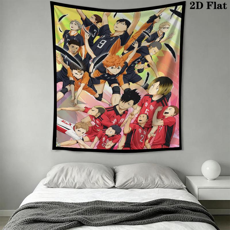 Haikyu!! Wall Tapestry Aesthetic Wall Hanging Printed Fabric Blanket Decorative Tapestries for Bedroom Living Room Home Decor