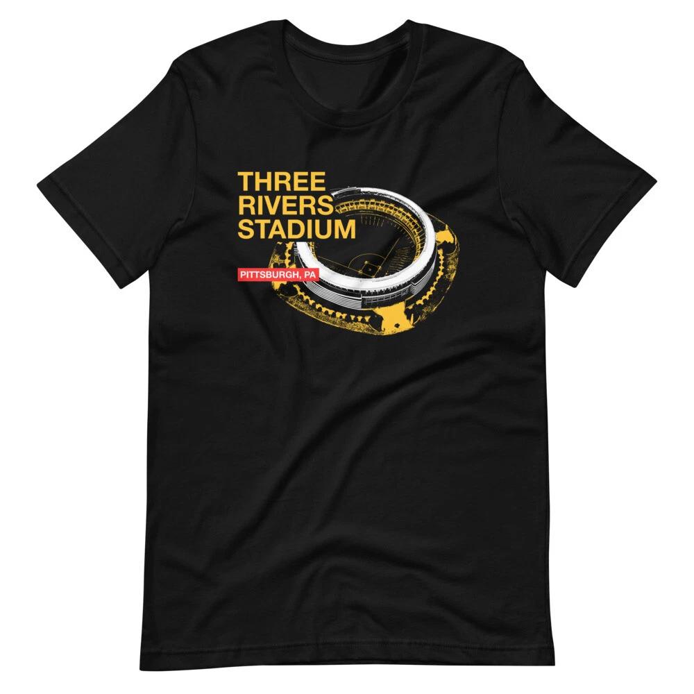 

THREE RIVERS STADIUM Pittsburgh PA Variant Tee Short-Sleeve Unisex 100% Cotton T-shirt Mens Tees Top S