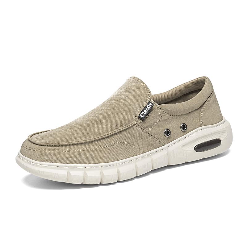 Fashion Men's Stylish Canvas Casual Shoes Lightweight Male Casual Shoes Breathable Sneakers Comfy Ultralight Men Flats Simple Lazy Shoes