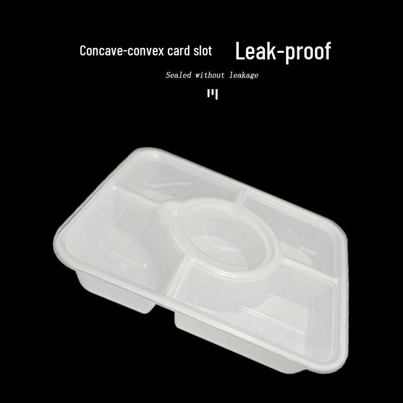 Disposable 4+1 Compartment Meal Box
