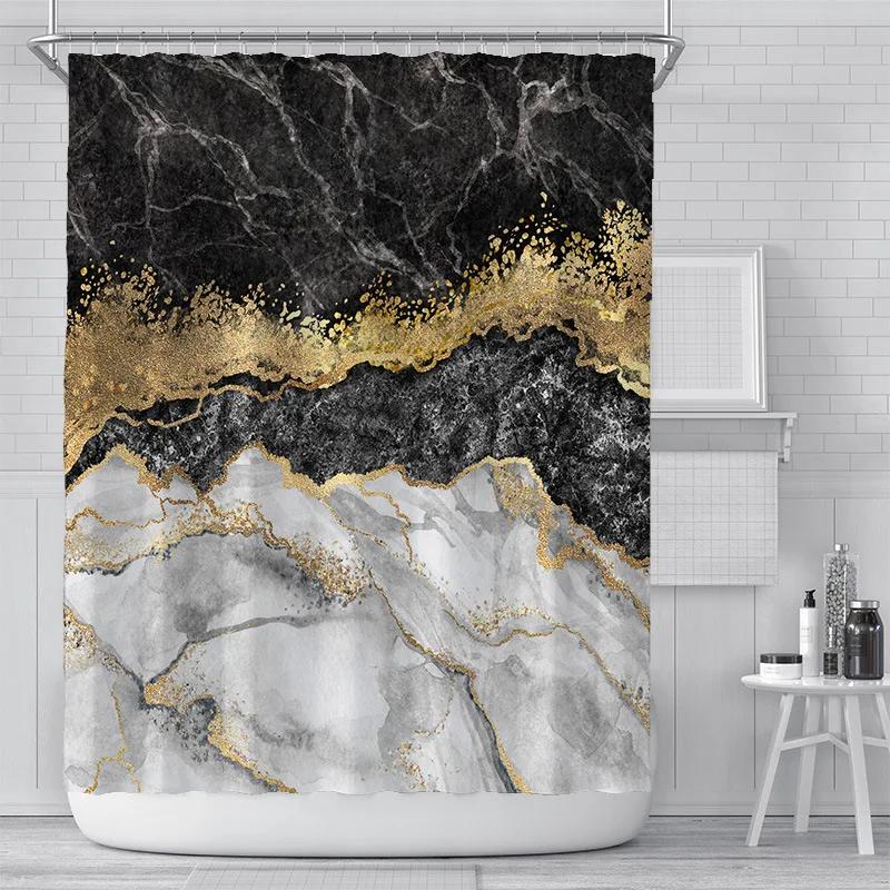 

Creative Digital Printing Shower Curtain Waterproof Polyester Bathroom Curtain Home Decor Shower Set Curtains With Hooks W60H190(CM)-1 Pcs