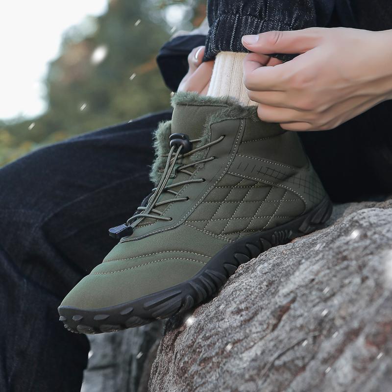 Warm Snow Boots Women Winter Hiking Boots High-top Outdoor Sports Shoes Men Non-slip Plush Sneakers