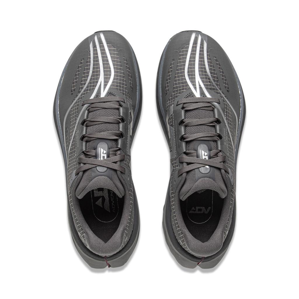 Li Ning De Lu Cushioning Slip Resistant Abrasion Resistant Rebound Low top Casual Running Shoes Men's Coal Smoke Gray ARNV009-34