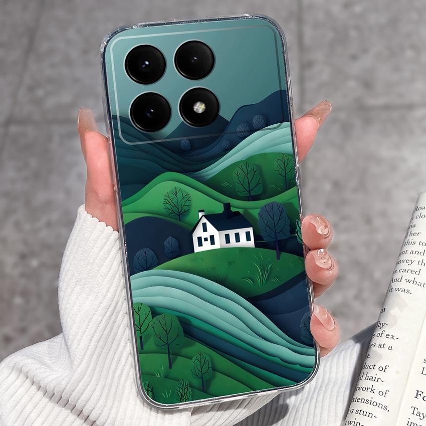 Case For Redmi K70e K60e K80 K70 K60 K50 K40 K30 K20 Pro K30i Cute Cartoon Piggy Pattern Phone Cover Transparent TPU Anti Fall Shell For Redmi Housing