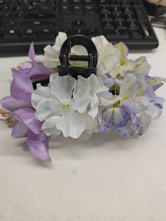 Early spring atmosphere acrylic fabric flower hairpin fashionable small fresh sweet grab clip hair versatile hair accessories women