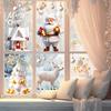 Christmas Snowman Snowflake Santa Claus Home Party Decoration Stickers Electrostatic Glass Window Wall Decals New Year