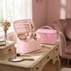 Large Capacity Women  Makeup Bag Heart Print Cosmetics  Storage Bag  Lipstick Skincare