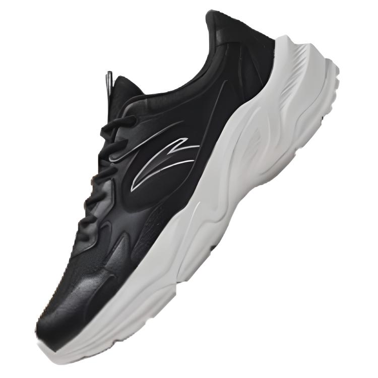 Anta Little Millennium Trendy Comfortable Wear-Resistant Breathable Low-Top Casual Shoes Men Casual Shoes Black White 912538826-5