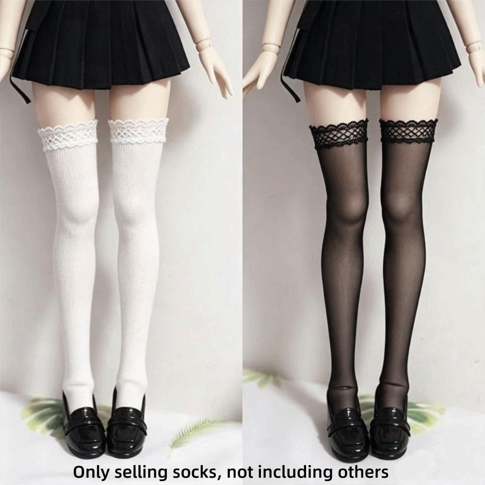 1Pair Knee High BJD Thigh Socks Doll Leg Warmers for OB22 OB24 Azone Blythe Doll For BJD Dolls