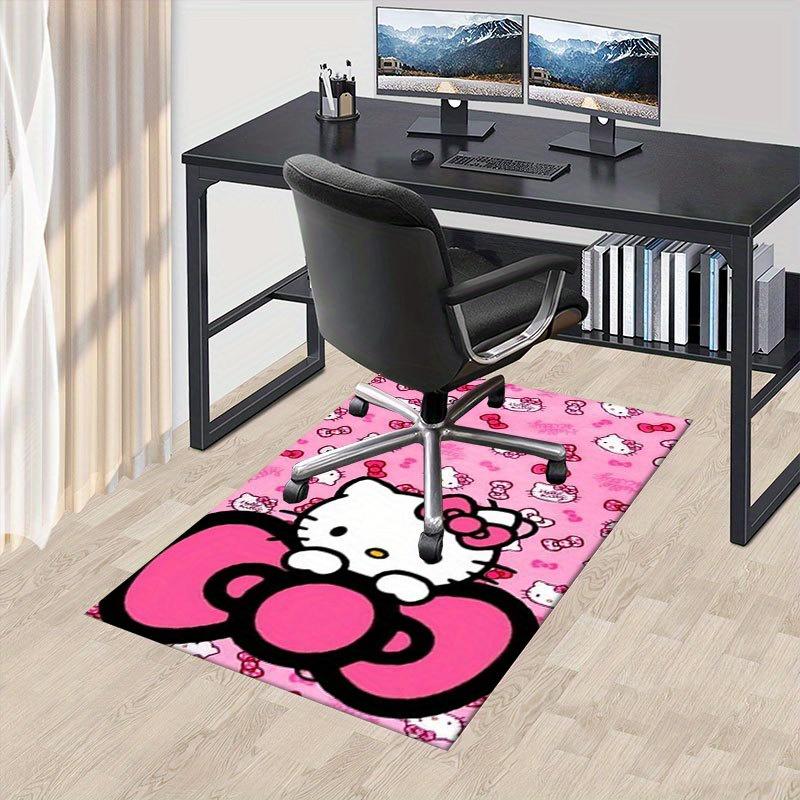 

1 шт. Sanrio Hello Kitty Ковер для офиса с принтом русалки Прямоугольный коврик под стол, Идеальный декор для гостиной, спальни, кухни, Нескользящий пол 60cm by 90cm