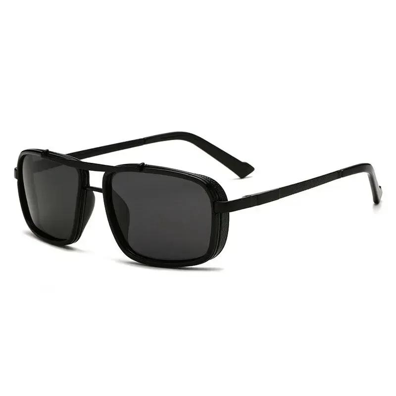 

Luxury Rectangle Men s Sunglasses Retro Metal Steam Punk Sun Glasses Male Classic Outdoor Driving Shades Summer Glasses