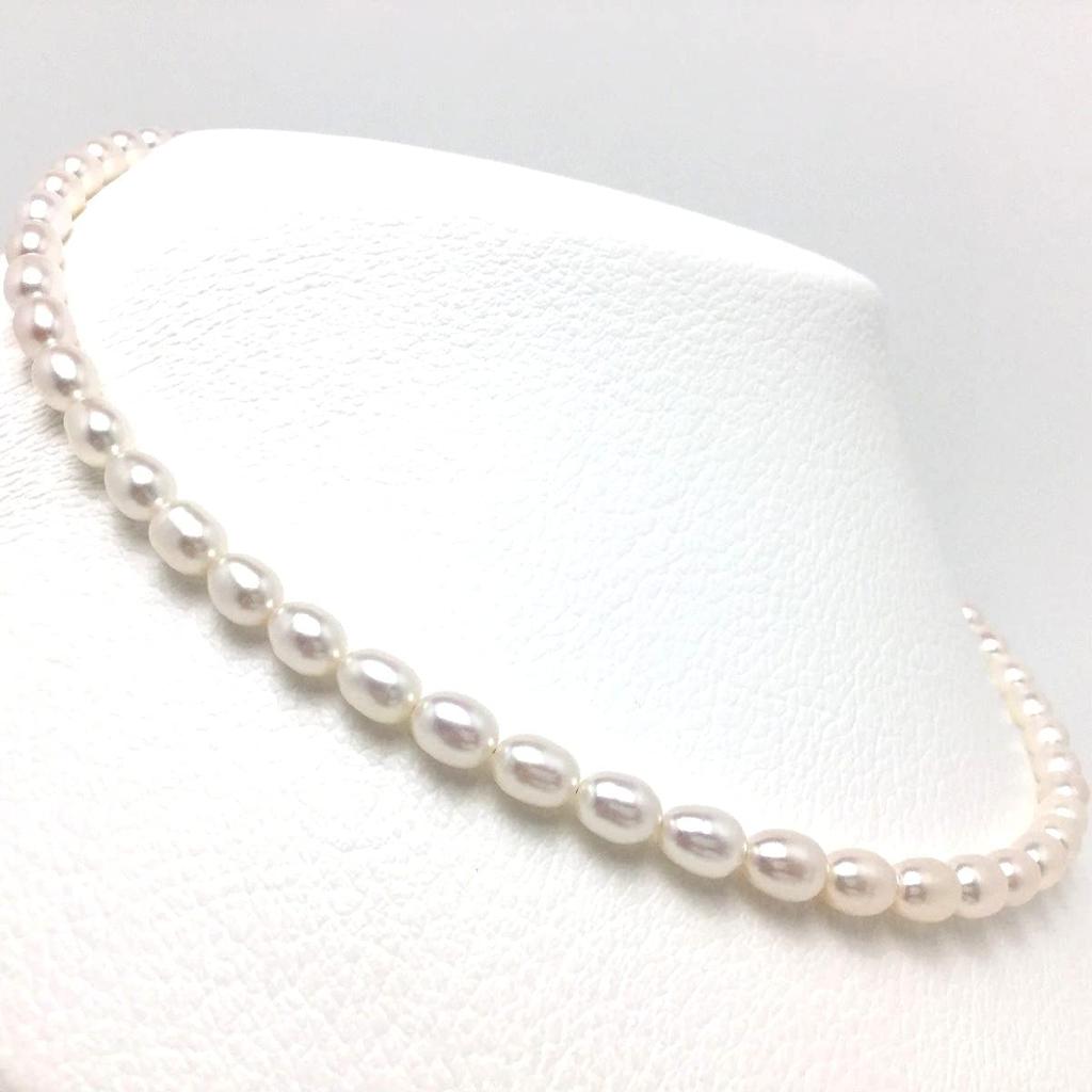 Isowa Pearl (Ise-Shima pearl specialty store) Freshwater pearl necklace 5.5-6.0mm White Magnetic clasp 65715