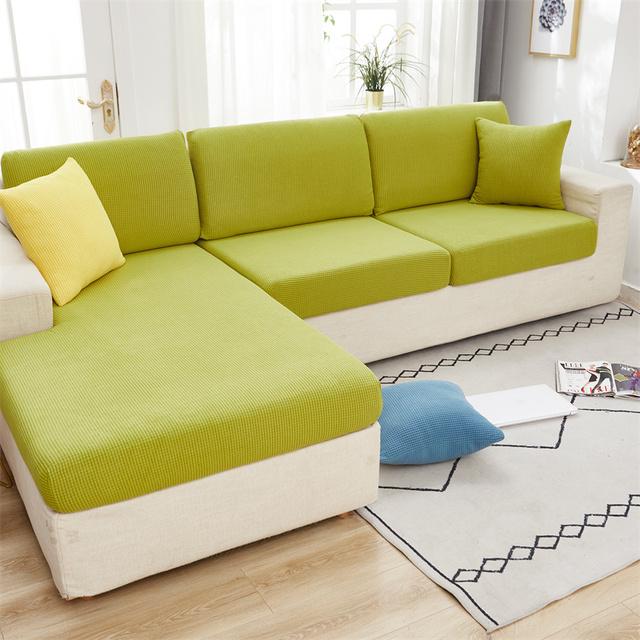 

1 шт. жаккардовый чехол для подушки на сиденье дивана, чехол на стул, эластичный моющийся съемный чехол 1/2/3/4, флисовая защита для дивана Length 50-65cm