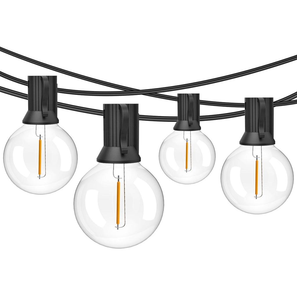 LED G40 Globe String Lights for Outdoor Camping Tent & Night Market Decor, 220V