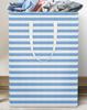 Foldable Striped Moisture-Proof Laundry and Toy Storage Basket