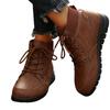 Women's Lace-Up Boots with Heel British Short Boots