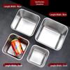 DM Thickened Stainless Steel Square Condiment Container with Lid